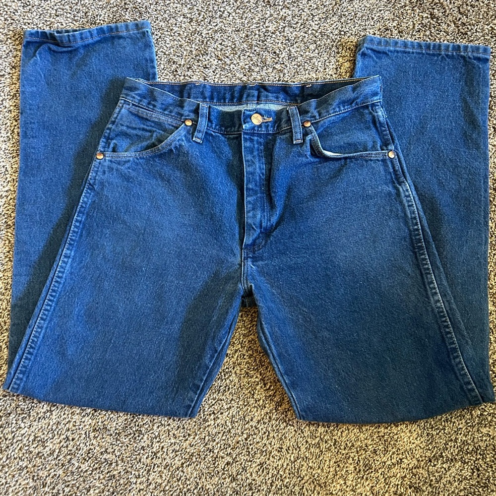 Wrangler Blue Relaxed Jeans Classic Denim Style